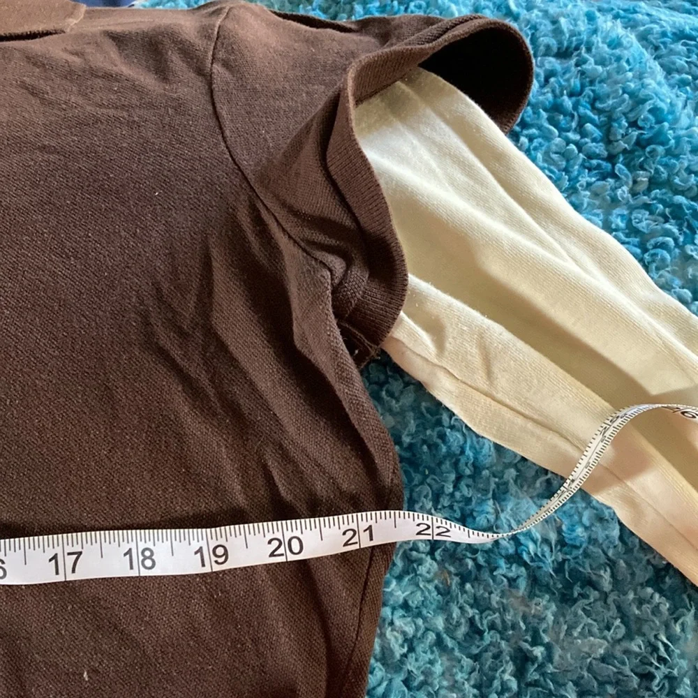Sonoma - L brown and tan faux two shirts - Picture 7 of 8